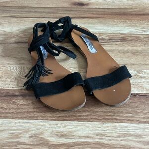 Steve Madden Black Suede Sandals